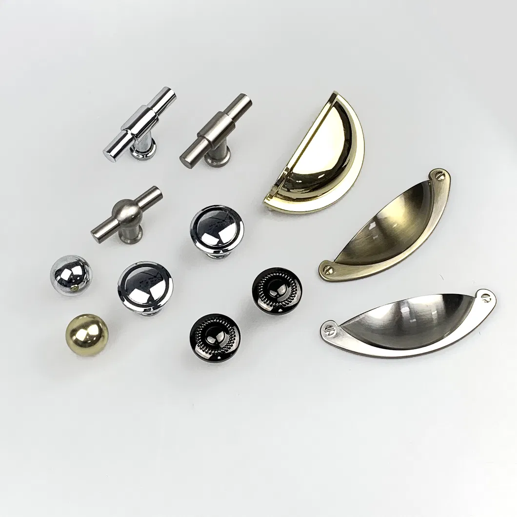 Antique Brass Gold Chrome Drawer Handles Cabinet Zinc Alloy Handle Drawer Knobs