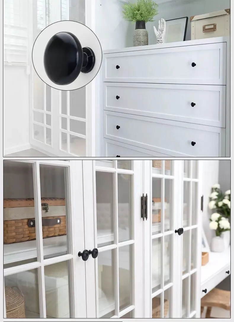 Custom Modern Door Handles Black Dresser Kitchen Cabinet T Bar Pull Knob
