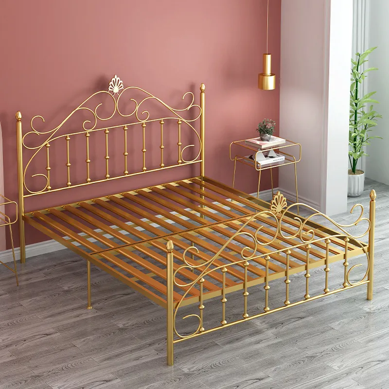 Bedroom Furniture Lit Complet Wrought Iron Bed Metal Platform Bed Frame