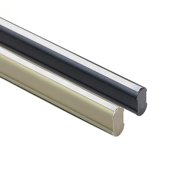 Wardrobe Accessories Oval Closet Rod with Light Black Champagne Aluminum Closet Rod