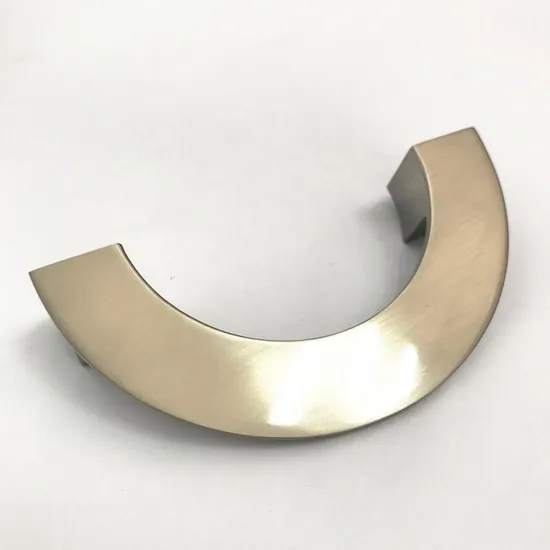 Brushed Nickel Cabinet Zinc Alloy C Design Shape Handles Dresser Pulls
