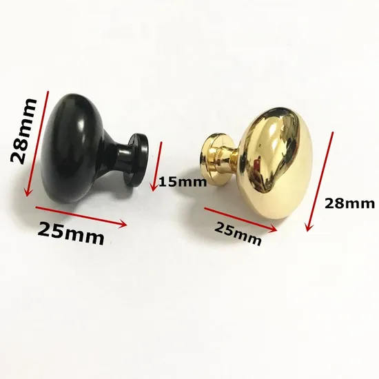 Cabinet Hardware Kitchen Bathroom Drawer Black Matt Gold Brass Brush Round Knob