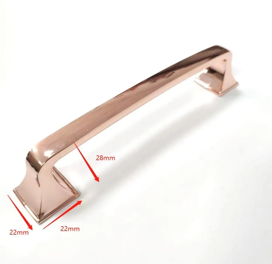 Zinc Alloy Rose Gold Cabinet Handles Kitchen Handles Furniture Drawer Pull Knobs