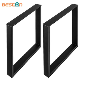 wood dining table with metal legs