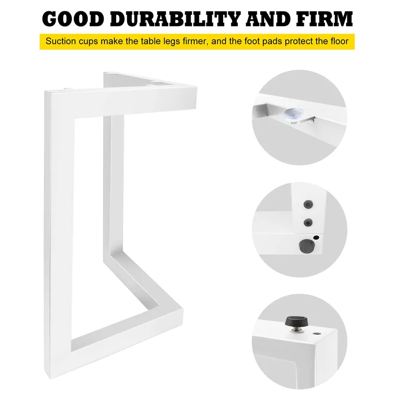 Factory Custom Wholesale Fashion Design Modern White Metal Dining Table Legs