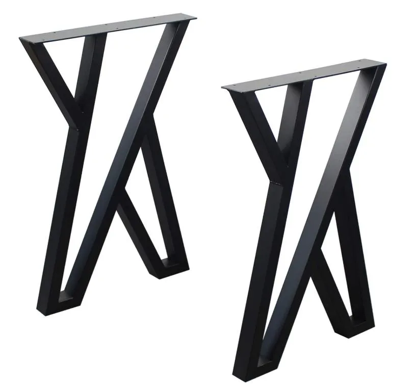 Furniture Legs Rustic Decory Round Tube X Shape Table Legs