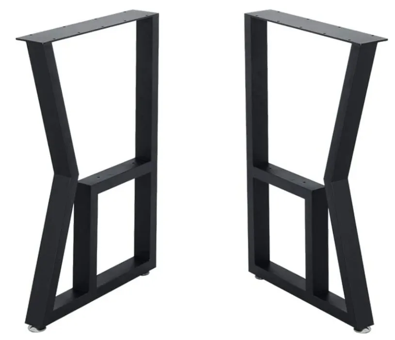 Industrial Black Powder Coated Finish Dining Table Iron Table Leg