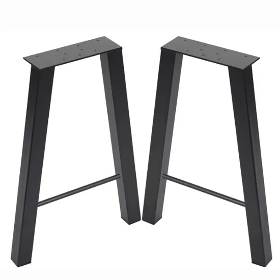 Wholesale Solid Black Powder Coated Durable Modern Industrial Metal Dining Table Legs