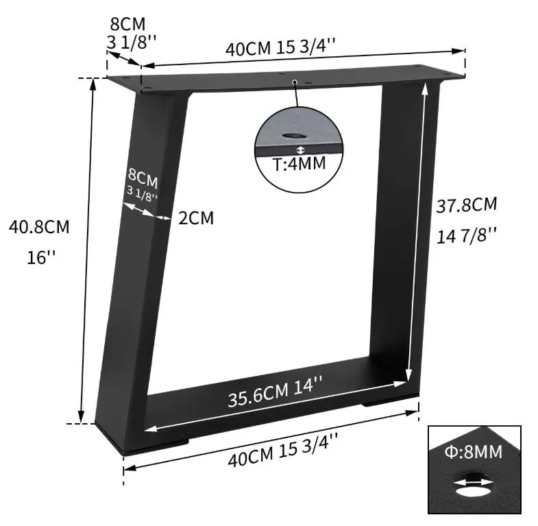Furniture Legs Rustic Decory O Shape Table Legs