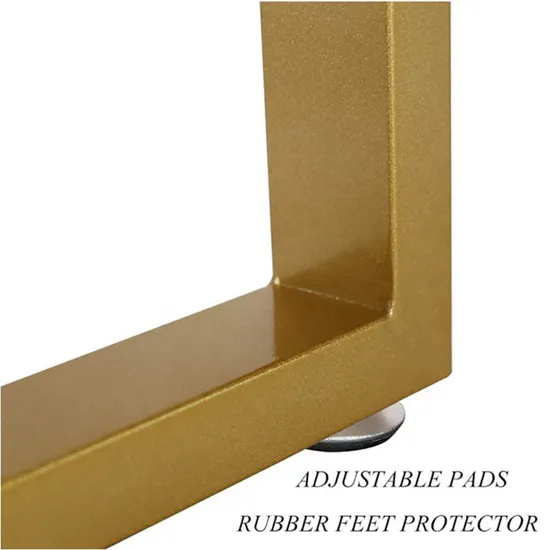 Square Tube Iron Heavy Duty Coffee Dining Office Desk Brass Table Legs