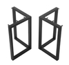 Black Powder Coating Wrought Modern Frame Customized Shaped Metal Table Leg