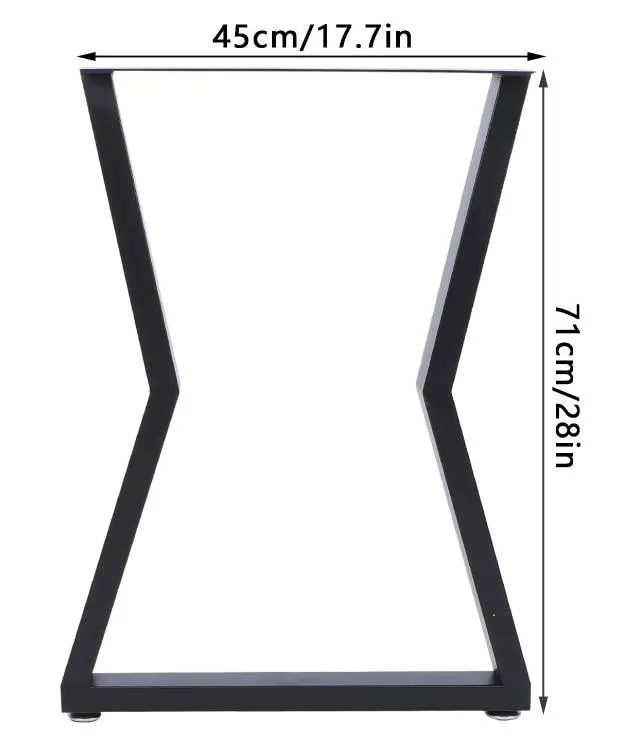 Dining Coffee Square Black Steel Hairpin Metal Table Leg