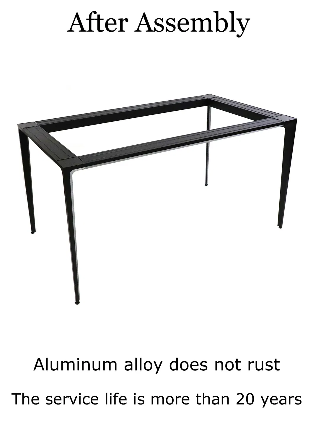 Furniture Office Dining Desk Industrial Metal Aluminum Alloy Glass Marble Table Legs