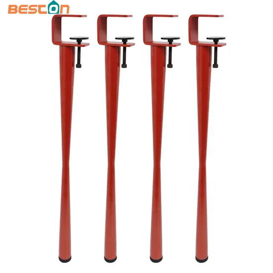 Modern Red Metal F Adjustable Table Clamp Legs