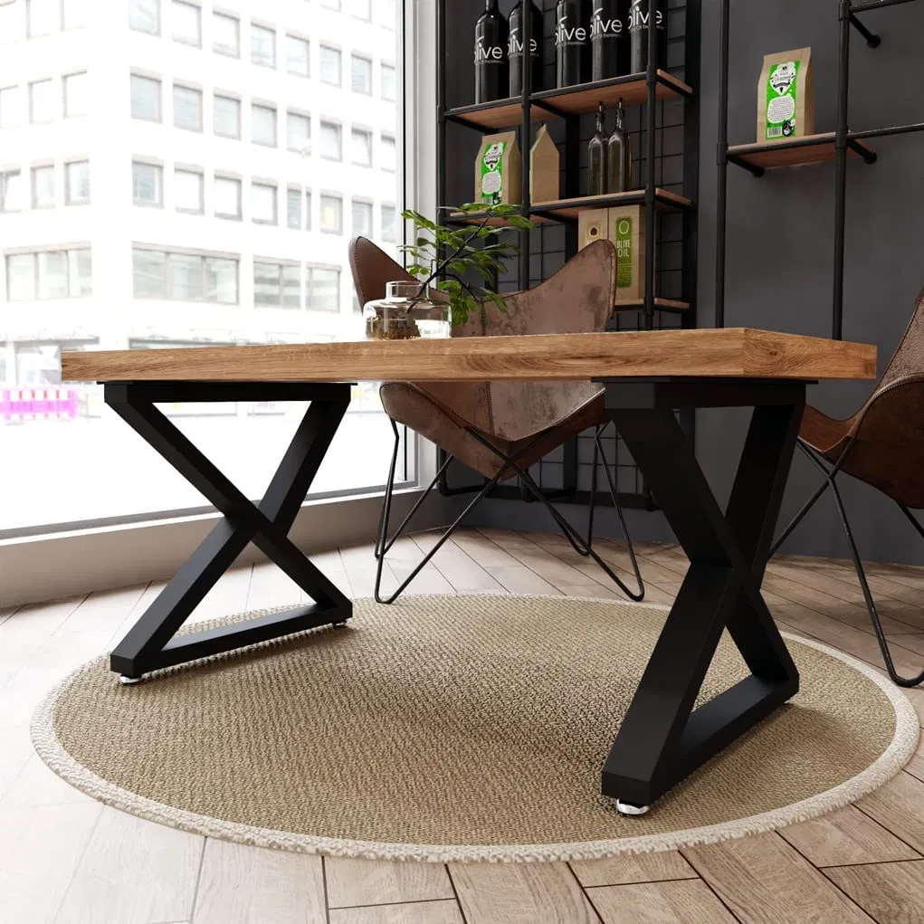 Square Tube Heavy Duty Office Coffee Dining Restaurant Metal Table Legs