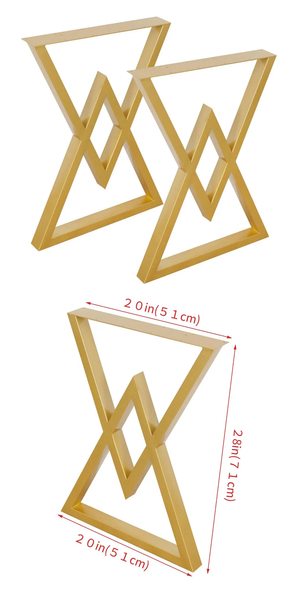 Heavy Duty Furniture Office Dining Desk Square Steel Metal Table Legs