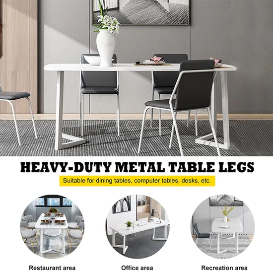 Factory Custom Wholesale Fashion Design Modern White Metal Dining Table Legs
