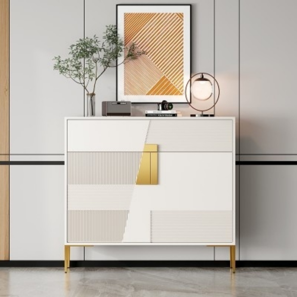 Italian Minimalist High-End Entrance Shoe Cabinet with Partition for Hallway