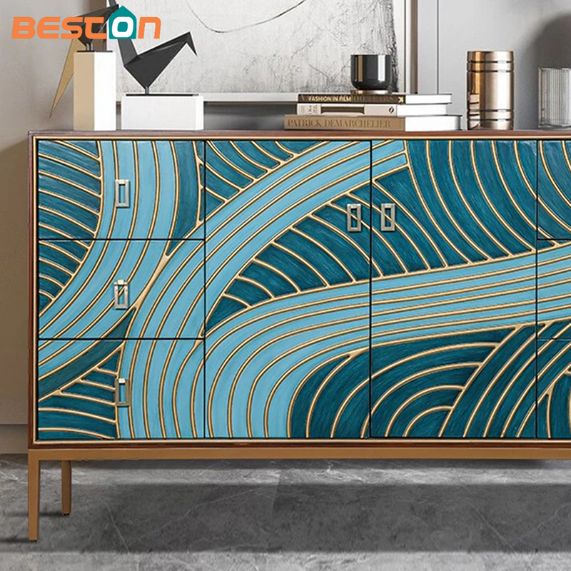 Light-Luxury Modern Shoe Storage Console Cabinet for Living Room & Entryway