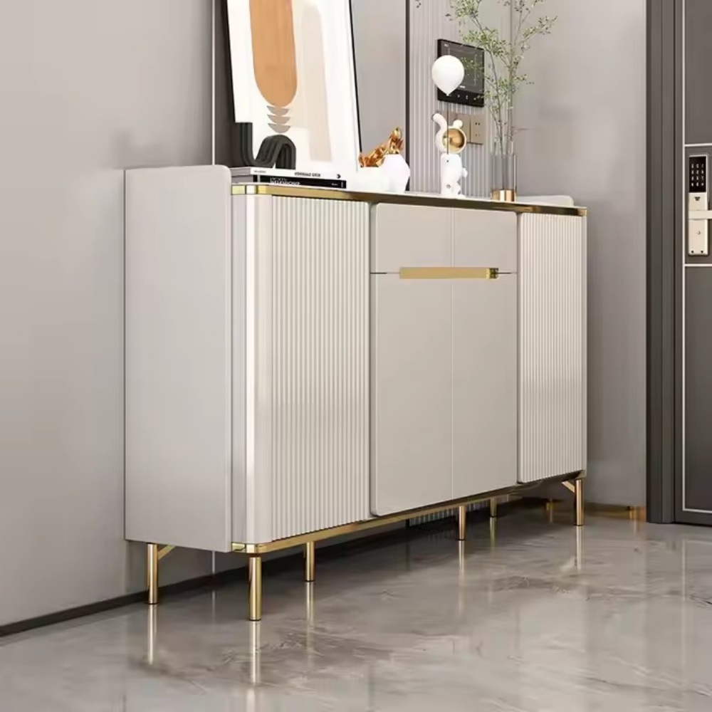 Premium Ultra-Thin Wooden Shoe Cabinet with Storage Drawers for Small Space Entryways