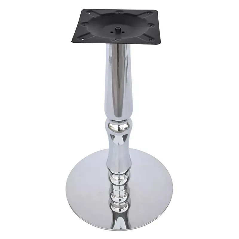 Hot Selling Round or Square Cafe Restaurant Bistro Table Silver Base