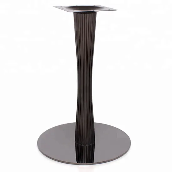 Wholesale Price Titanium Black Stainless Steel Table Leg Round Metal Table Base