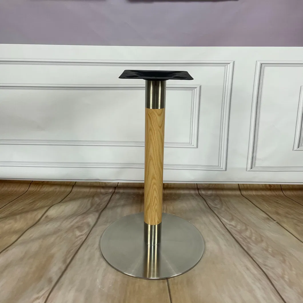 Coffee Solid Metal Dining Table Restaurant Round Stainless Steel Table Leg