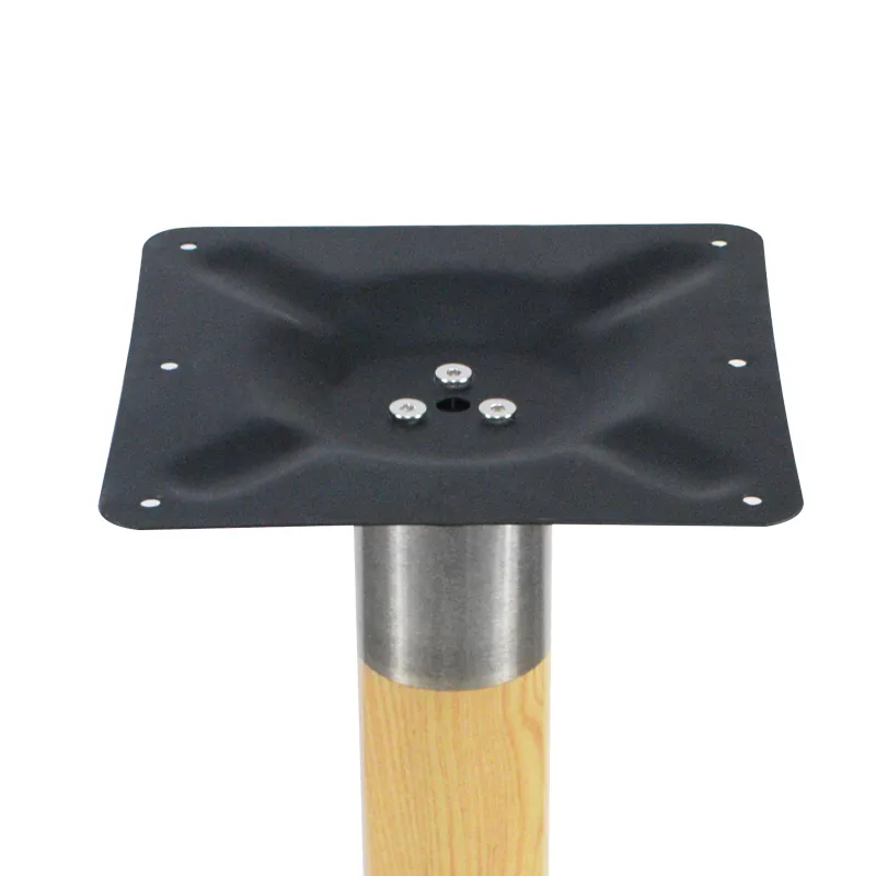 Coffee Solid Metal Dining Table Restaurant Round Stainless Steel Table Leg