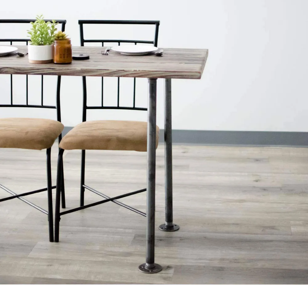 Industrial Black Iron Pipe Table Legs for Custom Vintage Tables Legs