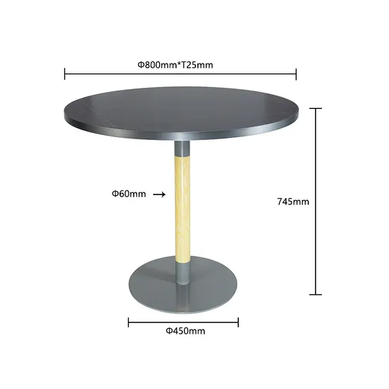 Factory Custom Sintered Tone Top Single Legs Dining Coffee Round Table