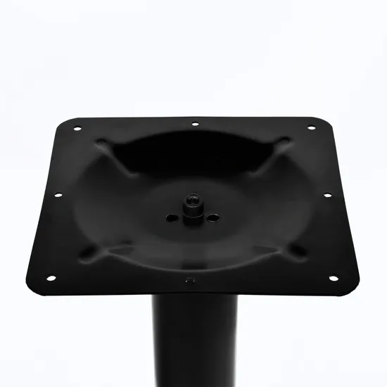 Square Black Metal Customized 2 Table Legs Frame Bottom Metal Table Base