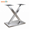 Concise X Shape Tube Rectangular Pedestal Metal Furniture Legs Table Base