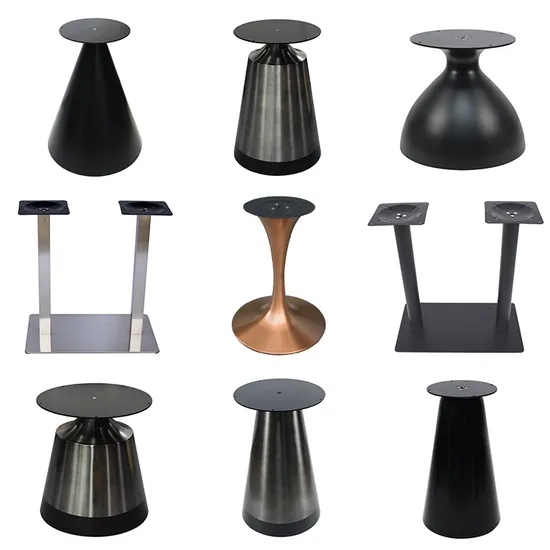Modern Stainless Steel Round Dining Table Base