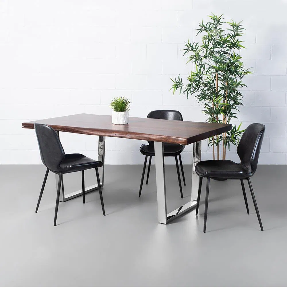 Modern Restaurant Bench Desk Metal Coffee Dining X Shape Square Table Legs