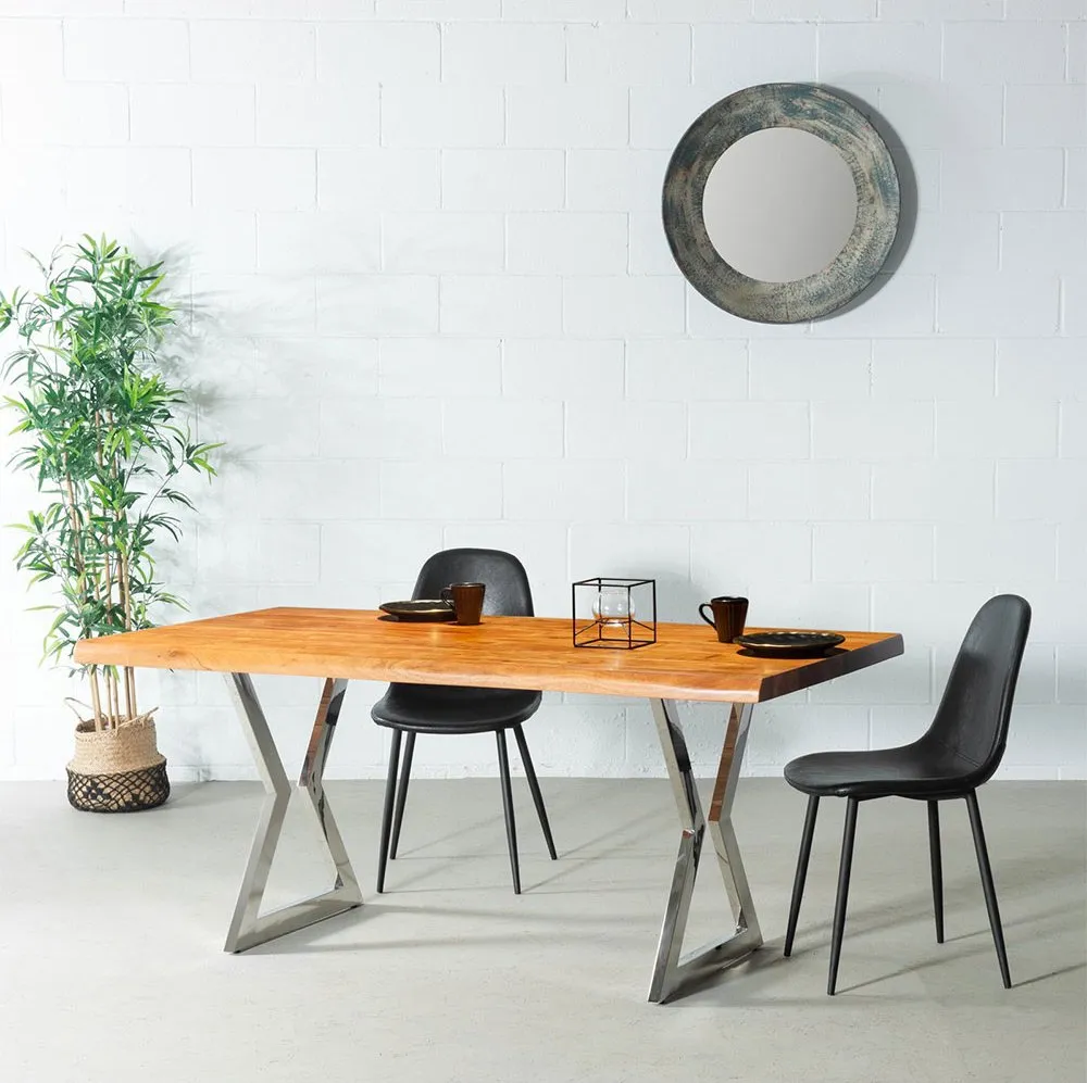 Modern Restaurant Bench Desk Metal Coffee Dining X Shape Square Table Legs