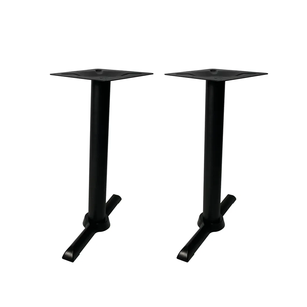 Coffee Shop Furniture Cafe Restaurant Tables Cast Iron Two Tubes Table Base