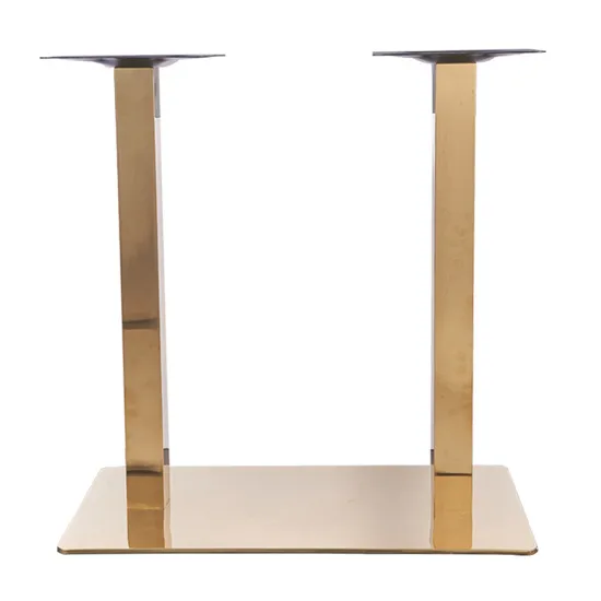 H720mm Height Rose Gold Hairline Finish Stainless Steel Restaurant Table for Sales