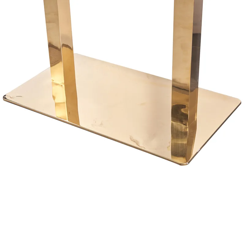H720mm Height Rose Gold Hairline Finish Stainless Steel Restaurant Table for Sales