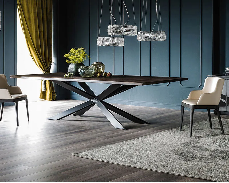 Mirrored Modern Large Pedestal Desk Metal Stainless Steel Chrome Table Base