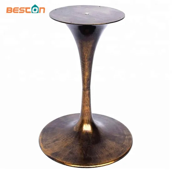 Classic Style Round Bronze Iron Tulip Table Legs for Coffee Tables