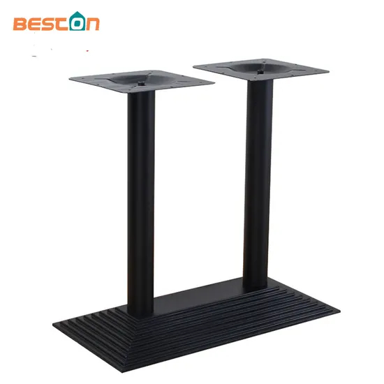 Hardware Antique Black Metal Table Base Reproduction Cast Iron Trapezoid Table Leg