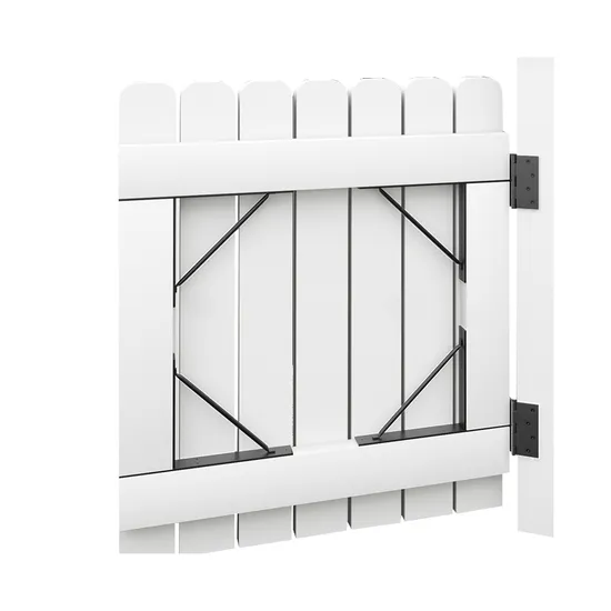 Gate Corner Bracket with Gate Hinges for Wooden Fences