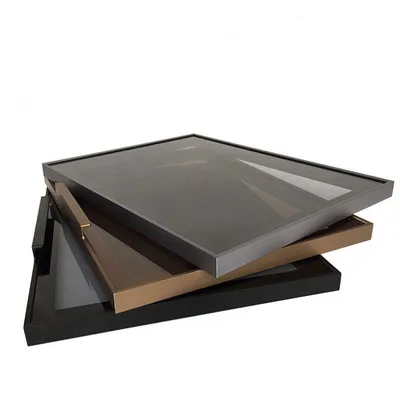 Black Metal Frame Door with Glass for Cabinet Closet Element Design Oak Furniture Rustic Tall Aluminum Profile for Wardrobe Hinged Swing Rebound Double Doors