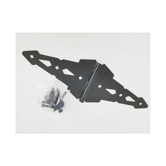 Gate Hinge Door Latch Metal Black Wooden Fence Hardware Set