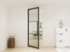 Steel Frame Glass Swing Door Without Frame and Hinges Pivot Door