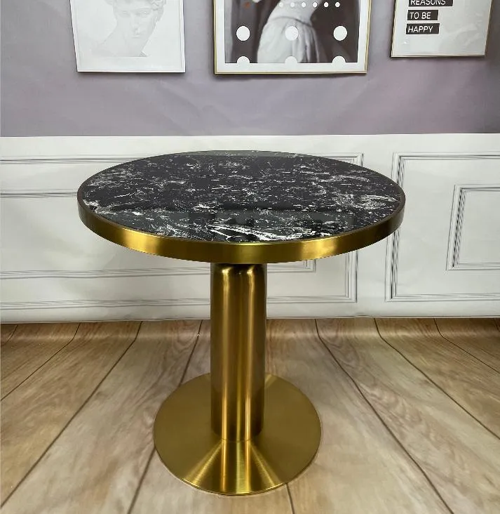 Manufacturer Wholesale Commercial Hot Selling Gold Dining Table Base for Hotel