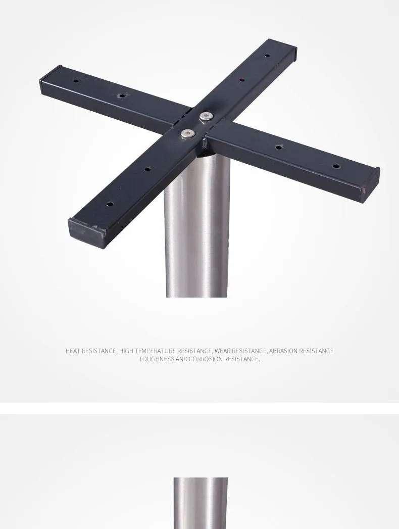 Cross Dining Large Pedestal Dining Metal Stainless Steel Restaurant Furniture Base