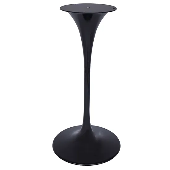 Black Iron Trumpet Tulip Table Base for Marble Table