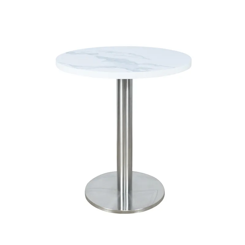 Modern Commercial Furniture Restaurant Table with Simple Black Square Table Base