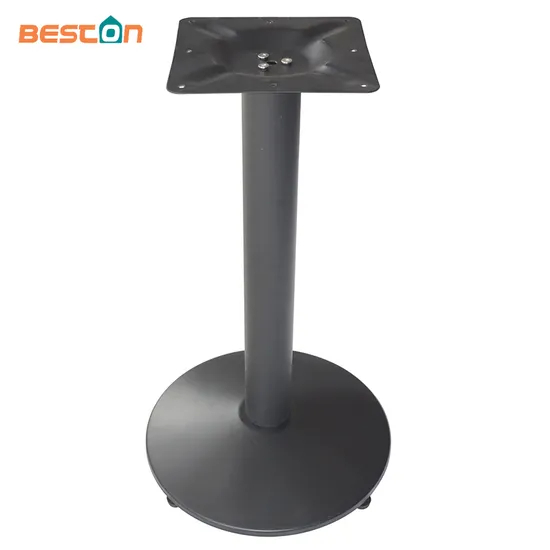 Good Quality Black Flat Solid Iron Table Base for Restaurant Use